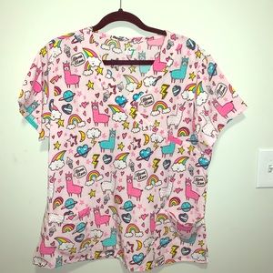 Unicorn scrub top